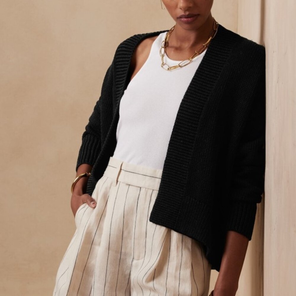 Banana Republic Chunky Cardigan Sweater, Black